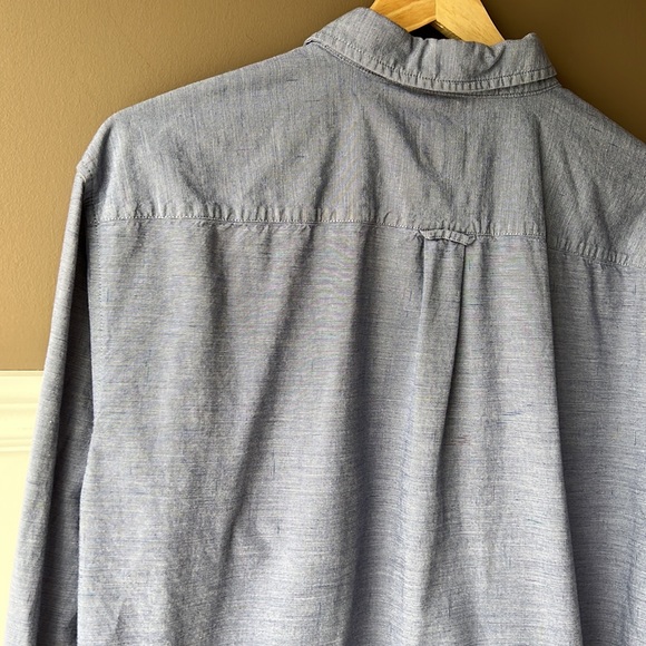 HUGO BOSS Blue Grey Cotton Button Down Shirt Size Large - Picture 14 of 16